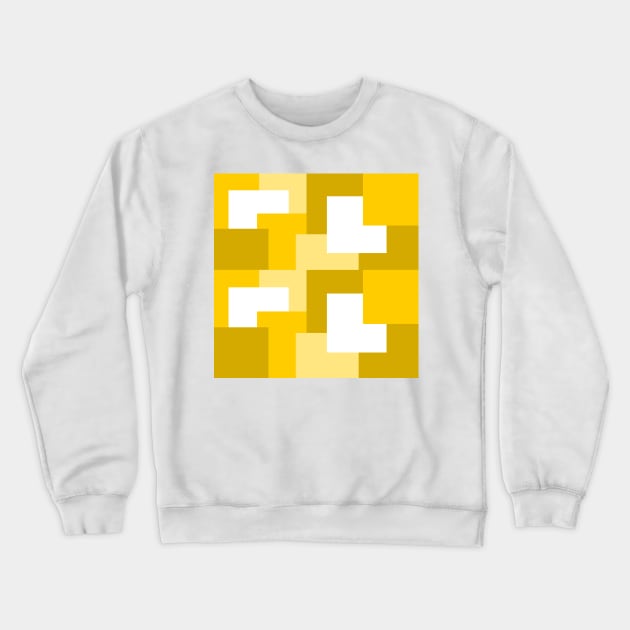 yellow abstract squares tiles pattern Crewneck Sweatshirt by Baobabprintstore